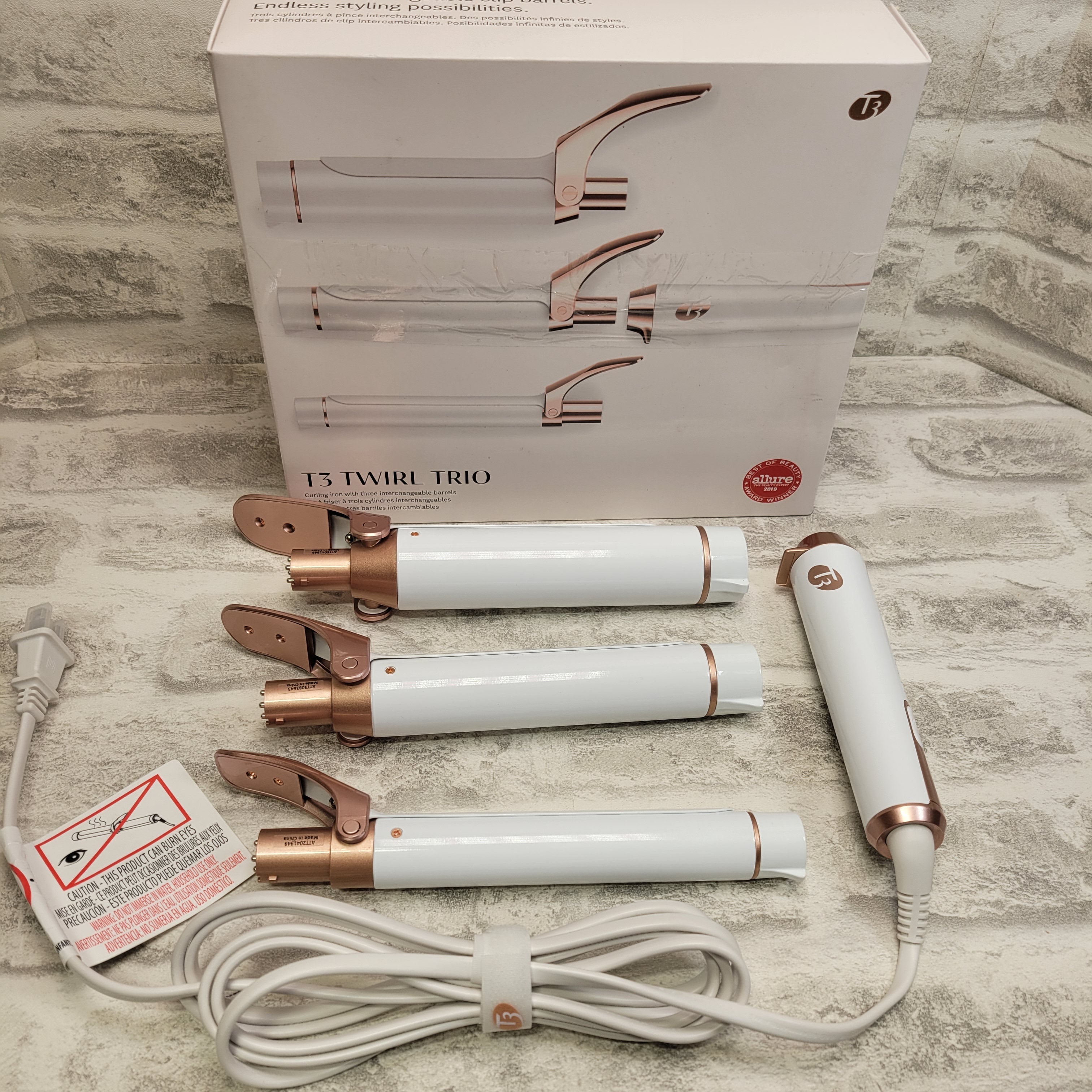 T3 Twirl Trio Interchangeable Three Barrel Professional Curling Iron Set (7545654968558)